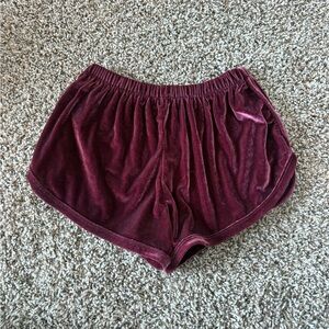 John Galt Brandy Melville Velvet Shorts